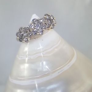 Genuine 10kt Champagne Diamond Ring  Sz 7